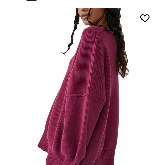 Women's Oversized Burgundy Sweater - Picture 2 of 2